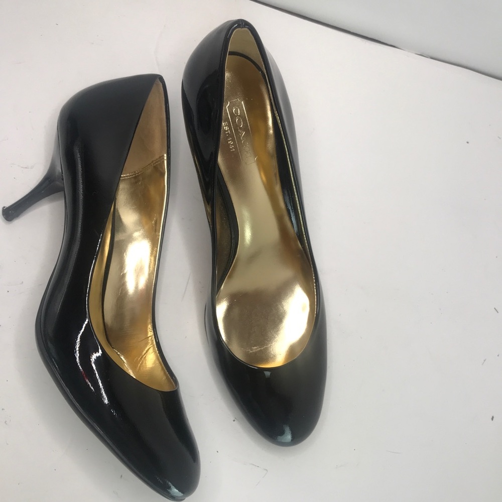 Coach patent leather pumps